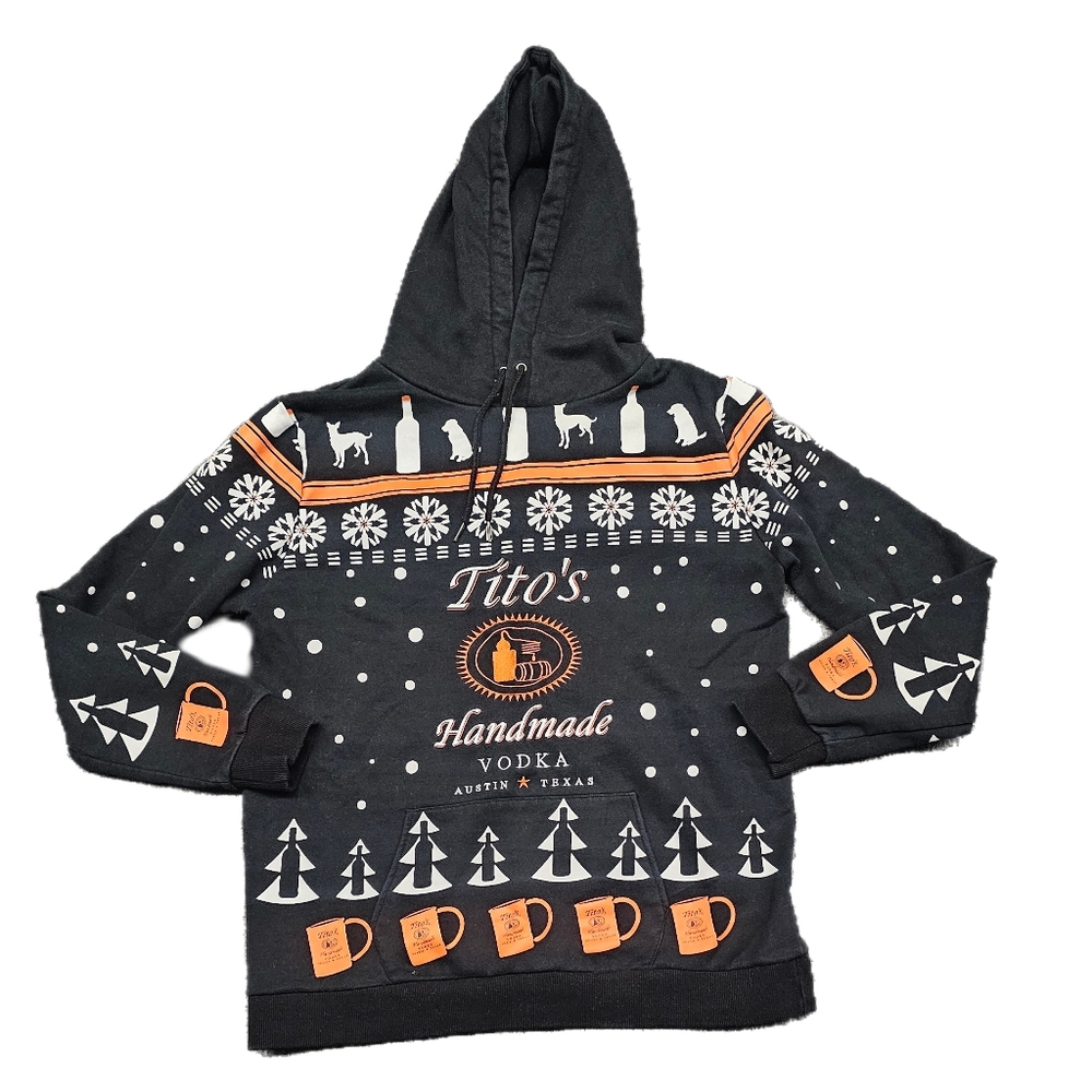 TITOS EMBROIDERED HOODIE SIZE LARGE EXCELLENT PRE-OWNED CONDITION ALCOHOL